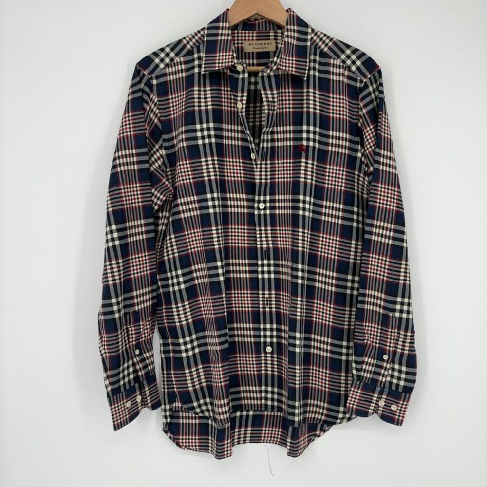 Burberry Timeless Burgundy Plaid Shirt